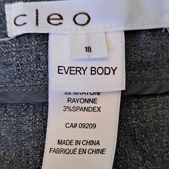 Cleo Ladies Classic Medium Grey Dress Pants - Picture 3 of 5